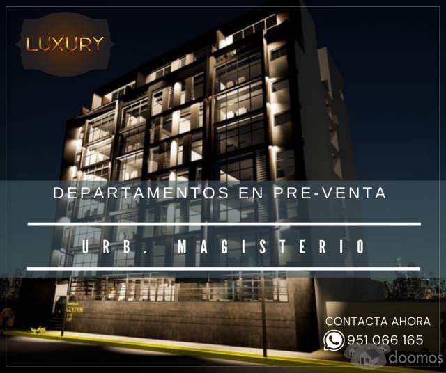 PRE-VENTA Urbanización Magisterio, Cusco. Directo Constructor