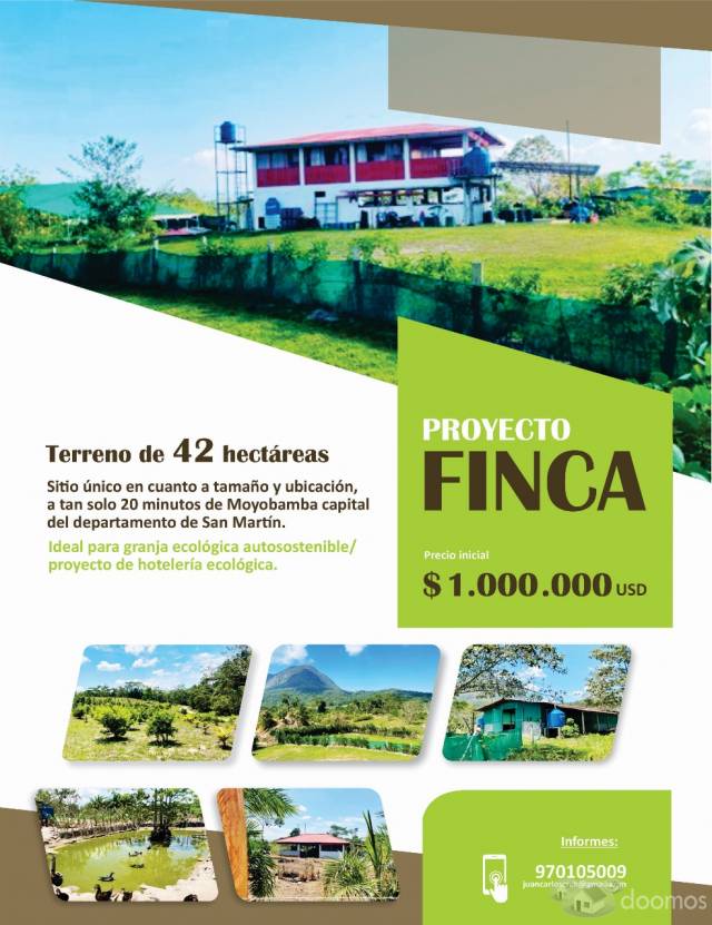 Se vende Proyecto FINCA, de 42 hectareas