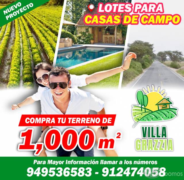 LOTES RURALES DE 1,000 mts2 para Casas de Campo