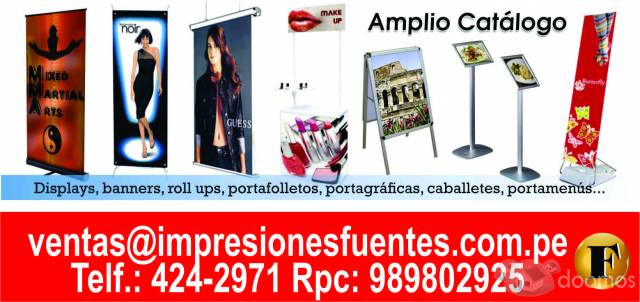 Soportes Publicitarios, Banner Gigantografia Perú, Stand, Modulos, Display Wall , Roll Screm