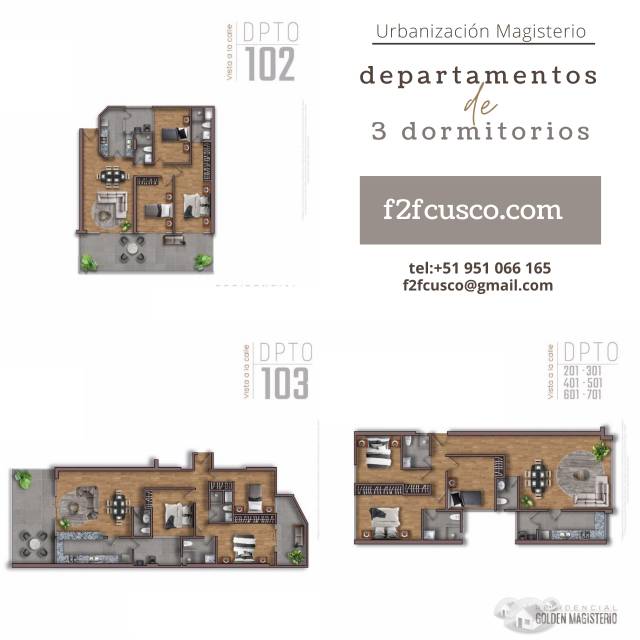 Pre-venta departamentos en Urbanización Magisterial, Cusco. 1,2 y 3 habitaciones.